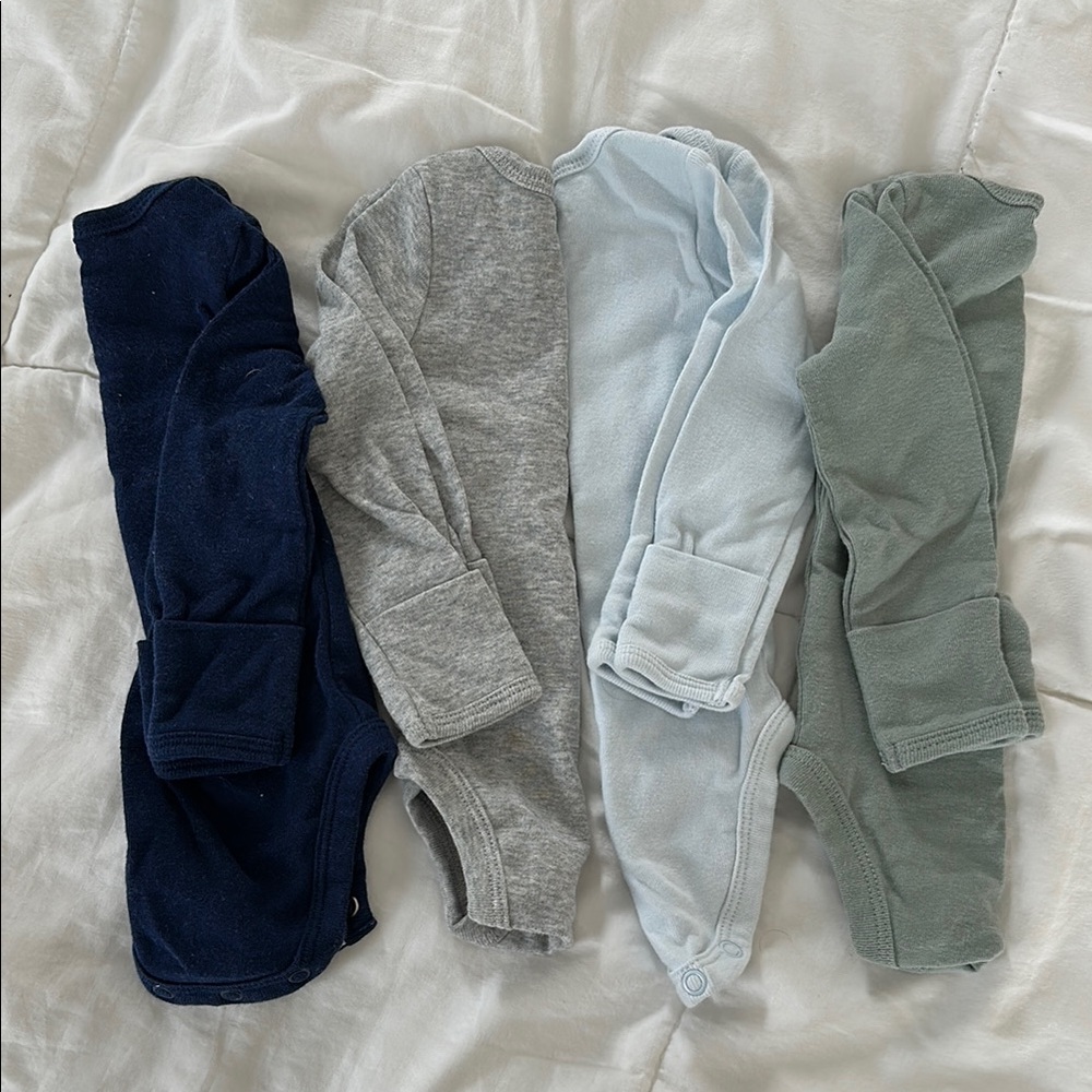 Set of Four Long Sleeve Carter’s 0-3m Onesies